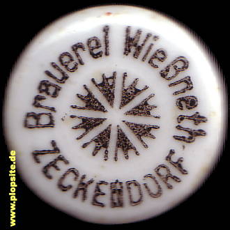 Picture of a ceramic Hutter stopper from: Brauerei Wiessneth, Zeckendorf, Scheßlitz, Germany