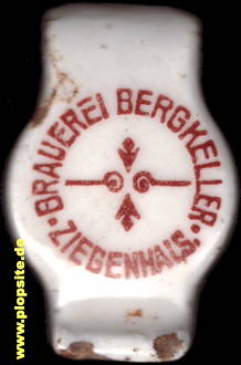 Picture of a ceramic Hutter stopper from: Brauerei Bergkeller, Ziegenhals, Głuchołazy, Poland
