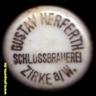 Bügelverschluss aus: Schloßbrauerei Gustav Herferth, Zirke, Sieraków, Polen