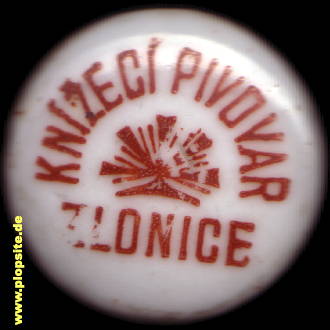 Picture of a ceramic Hutter stopper from: Knizeci Pivovar, Zlonice, Slonitz, Czech Republic