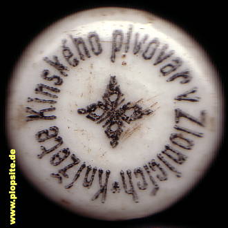 Picture of a ceramic Hutter stopper from: Pivovar Knizete Kinskeho, Zlonice, Slonitz, Czech Republic