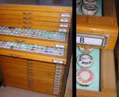 Cabinet used in the past by architects to store  construction plans