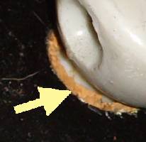 the ceramic caps are fixed by squeezing in a small piece of cork