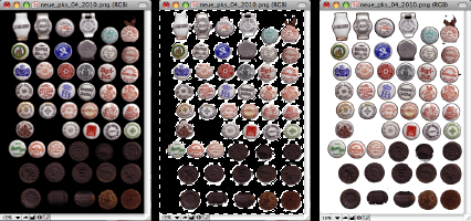 Changing the background color of the scanned ceramci caps